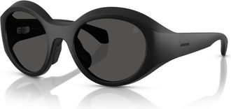 Moncler Mat Zwart/Grijs Zonnebril - unisex - Zonnebrillen - Zwart - 51 MM - Accessoires
