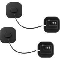 OEM Paquete De 2 Cerraduras De Combinaci&oacute;n Negras Para Refrigerador, Cerraduras Adhesivas De Seguridad Para Ni&ntilde;os - Crezuo