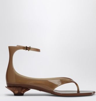 Chlo&eacute; Brown Jelly Sandals