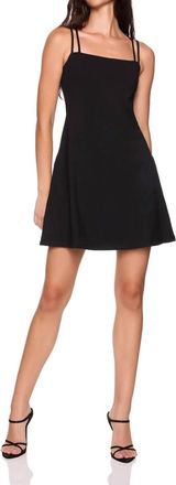 Susana Monaco Double String Flare Dress In Black