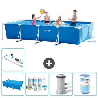 Intex Piscina Con Estructura Rectangular - 450x220x84 Cm - 7-piezas S30257