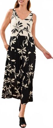 Tribal Sleeveless Combo Dress In Canvas