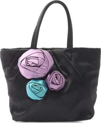 Prada Pre-owned Prada Satin Floral Handbag Ladies ZB7JID90IYQKM8UF