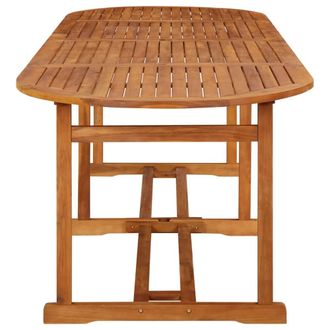 Berkfield Home Beautiful Garden Dining Table 280x90x75 cm Solid Acacia Wood in Brown | Size: 280 x 90 x 75 cm