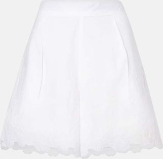 Juliet Dunn Embroidered cotton shorts