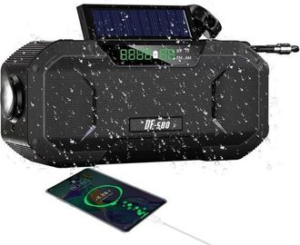 No Brand Radio De Emergencia, Radio De Emergencia Port&aacute;til, Dinamo Solar De 5000 Mah, Am/fm, Linterna Led Impermeable, Bater&iacute;a Externa, Alarma Sos