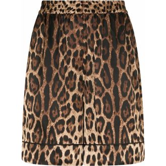 Dolce & Gabbana Leopard-print Silk Shorts