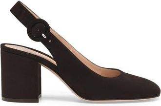 Gianvito Rossi Joelle Sling Pump in Brown Suede at Nordstrom, Size 41.5