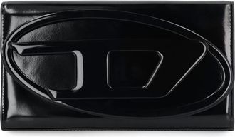 Diesel Accessoires, Dames, Zwart, ONE Size, 1DR Leren Wallet On Chain