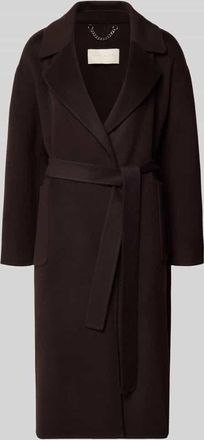 Milano Milano Italy Mantel aus Wolle mit Reverskragen in Schoko, Größe XL