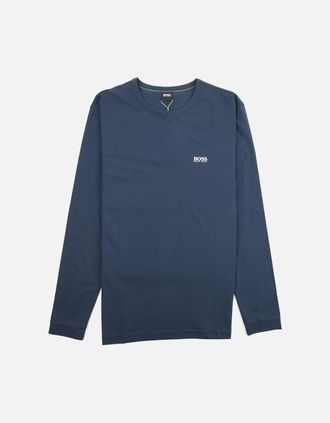 HUGO BOSS Mens Hugo Boss Small Logo Long Sleeve Togn 410 Navy - Size: 2XL