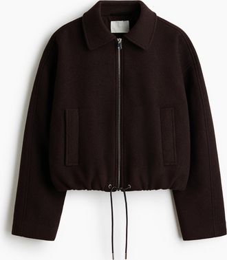 H&M Kurzjacke aus Wollgemisch - Brown