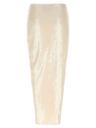 Rotate Sequin-Embroidered Skirt - Ivory