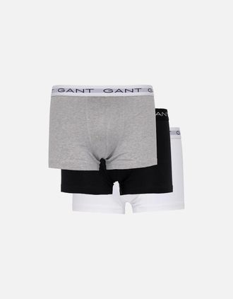 GANT Mens GANT Mens Slim Fit Cotton Jersey Trunks 3-Pack - 94 Light Grey Melange - Size: 37/36/32