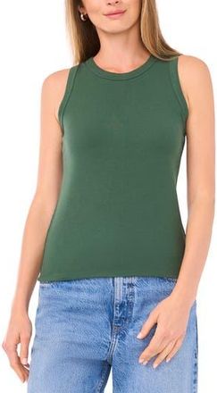 Halogen Fitted Ribbed Tank Top in Pine Needle at Nordstrom Rack, Size X-Large