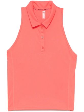 DKNY racerback polo tank - women - Polyester/Recycled Polycotton - M - Orange