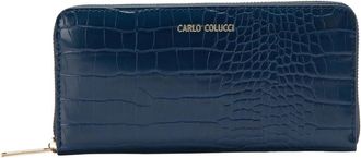 Carlo Colucci Covi Portemonnee met Gouden Details - unisex - Portefeuilles - Blauw - ONE Size - Accessoires