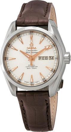 Omega Pre-owned Omega Seamaster Aqua Terra Automatic Chronometer Silver Dial Mens Watch 231.13.39.22.02.001