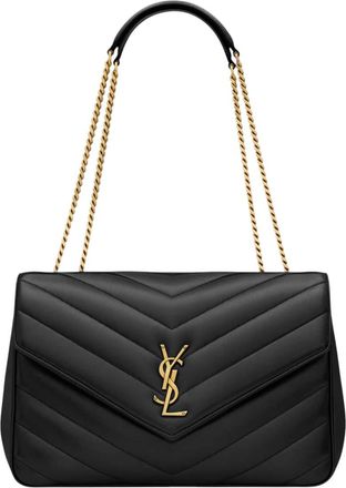 Saint Laurent Black Loulou Large Shoulder Bag