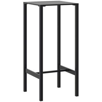 vidaXL Tavolo da Bar Nero 50x50x110 cm in Acciaio Verniciato a Polvere vidaXL