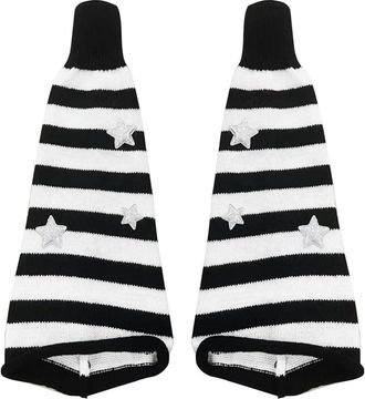 Generic Leg Warmers for Women and Girls, Classic Star Pattern Striped Knitted Leg Warmers, Knee Length Warm Stacked Socks,Autumn And Winter Feet Versatile Col