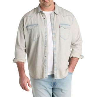Levi's Big & Tall Classic Western Shirt in Early Rise Lightwash at Nordstrom, Size 2X Big