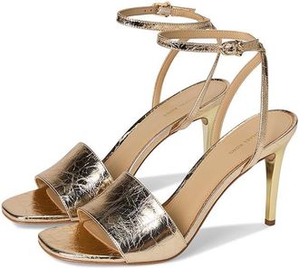 Michael Kors Elyse Heeled Sandals Womens Dress Sandals Pale Gold : 8.5 M, Leather