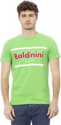 Baldinini T-Shirt - Heren - T-shirts - Groen - M - Katoen - Tops