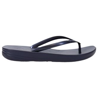 FitFlop Iqushion Rubber Womens Flats Sandals - Midnight Navy - Size:UK 6.5