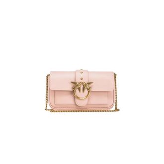 Pinko Bolso de Cuero con Hebilla Love Birds - Bags - Mujer - Rosa - ONE SIZE