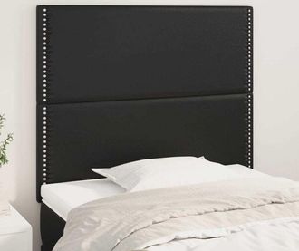 vidaXL Cabeceros 2 Unidades De Cuero Sint&eacute;tico Negro 100x5x78/88 Cm Vidaxl