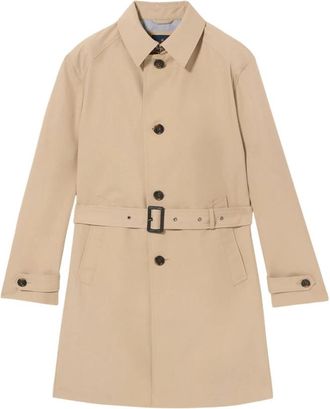 Brooks Brothers Waterafstotende Gabardine Trenchcoat - Heren - Trenchcoats - Beige - 2XL - Katoen - Jassen