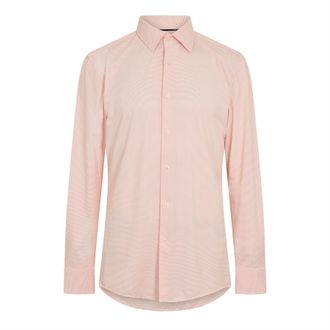 HUGO BOSS Herenoverhemd met Oxford-puntkraag en lange mouwen (Donker Oranje)