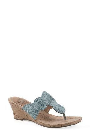 White Mountain Affogato Wedge Sandal in Sky Blue/Smooth at Nordstrom Rack, Size 7.5