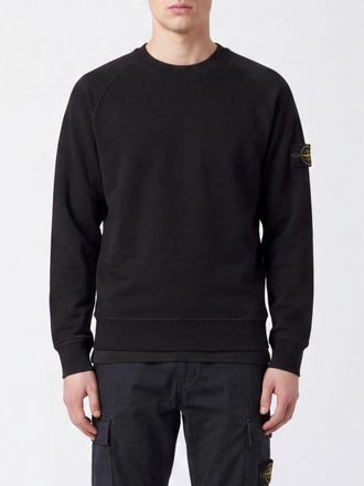 Stone Island Felpa girocollo in cotone con logo Compass