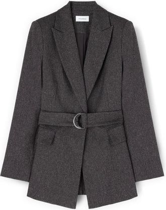 Motivi Tweed Blazer met Riem - Dames - Jassen - Grijs - Maat: S Tweed