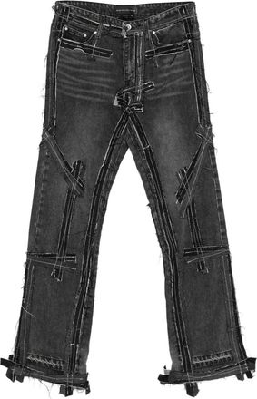 Who Decides War by Ev Bravado Jeans Exposure con orlo sfrangiato - Grigio