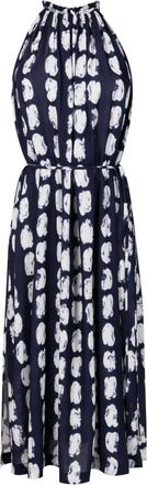 Lenny Niemeyer abstract-print halterneck midi dress - Blue