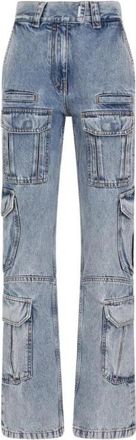 Givenchy Cargo Jeans met lichte wassing - Dames - Bootcut Jeans - Blauw - W25 - Denim - Jeans