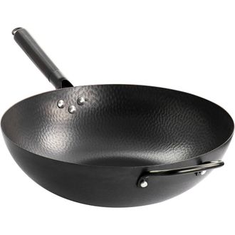 Gibson Home Hamme 13 Inch Heavy Gauge Carbon Steel Wok in Black at Nordstrom