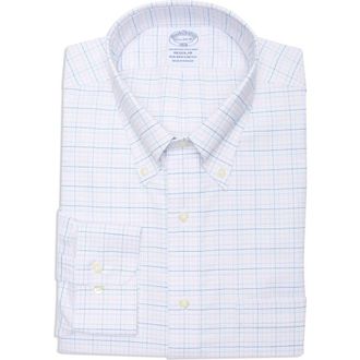 Brooks Brothers Regular Fit Check Button-Down Shirt in Multi Stripe at Nordstrom Rack, Size 16.5 - 34/35