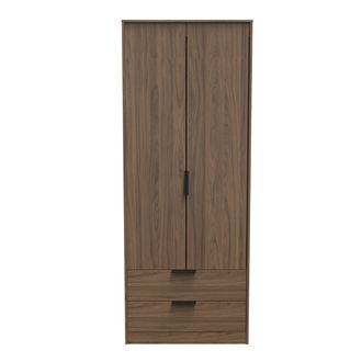 Welcome Furniture Helsinki Ready Assembled 2 Door 2 Drawer Wardrobe in Carini Walnut - Welcome Furniture | TJ Hughes