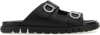 Ferragamo Gezellige Colly Pantoffels voor Dagelijks Comfort - Heren - Sandalen - Zwart - 38 EU - Leer - Schoenen