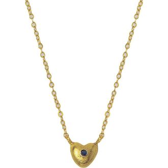 Ottoman Hands Marina Heart Pendant Necklace in Brass at Nordstrom