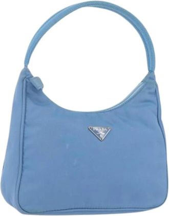 Prada Pre-owned Shoulder Bags, female, Blue, Size: ONE SIZE Pre-owned Vintage Hand Bag