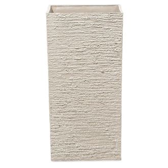 Beliani Maceta De Piedra Beige Alta 30 X 30 X 60 Cm Para Interior Y Exterior Gaza