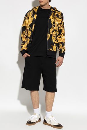 Versace Jeans Couture T-shirt With Embossed Logo, Mens, Black