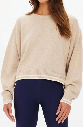 The Upside Xanthe Crewneck Wool Sweater In Sand