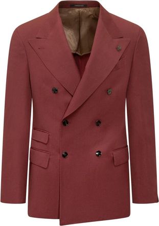 Gabriele Pasini Single-breasted Blazer - Heren - Blazers - Rood - XL - Jassen