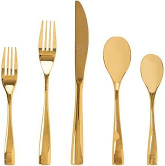 Gibson Home Holland Road 20 Piece Gold Stainless Steel Flatware Set in Metallic Gold at Nordstrom